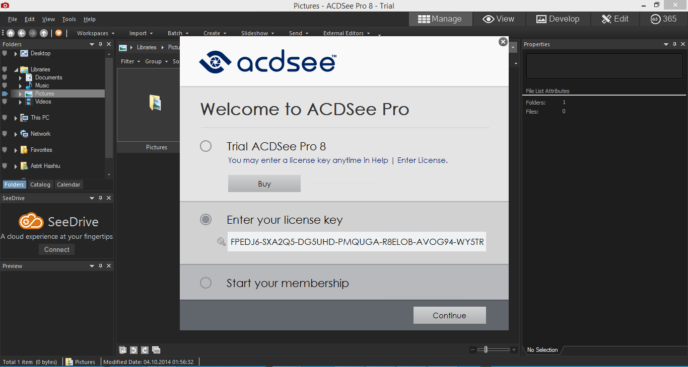 how to activate acdsee pro 7